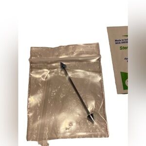 316L Surgical Steel Spike Nipple Bar‎